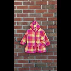 24M Vintage Eaton Baby Fuzzy Pink Pink Yellow Sweater 1990s